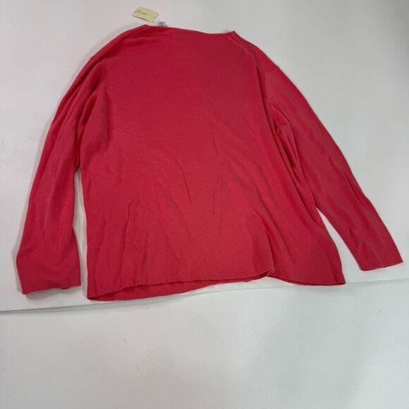 Lord & Taylor Cardigan Sweater Womens 1X Coral Button Up  Stretch Cotton Blend - Picture 9 of 10